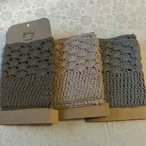 NWOT 3 pair girly boot cuff
